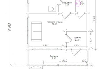 Изображение Дом-Баня из клееного бруса для комфортного отдыха 35м² 13
